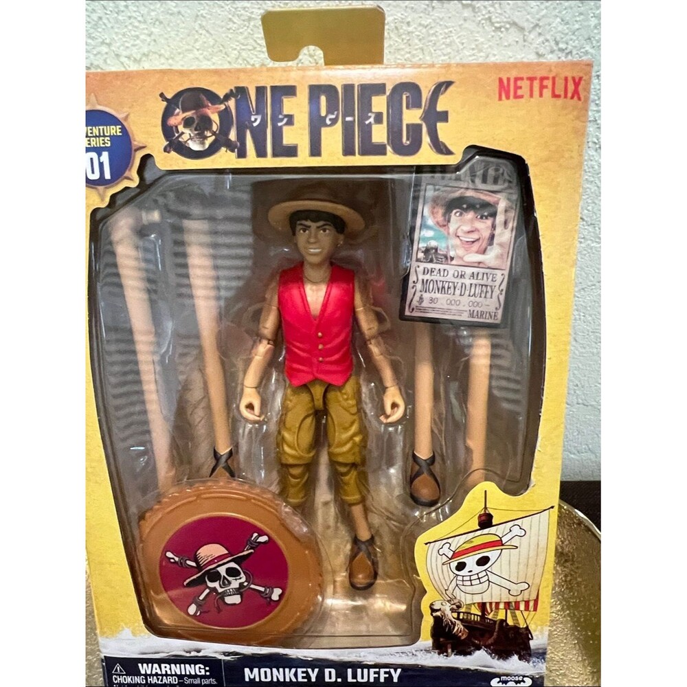 #2030*One Piece Monkey D. Luffy Action Figure - Red Vest, Tan Pants